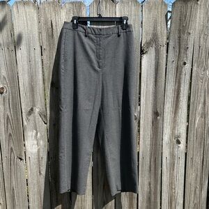 Eddie Bauer Charcoal Dress Pants plaid size 10 cropped